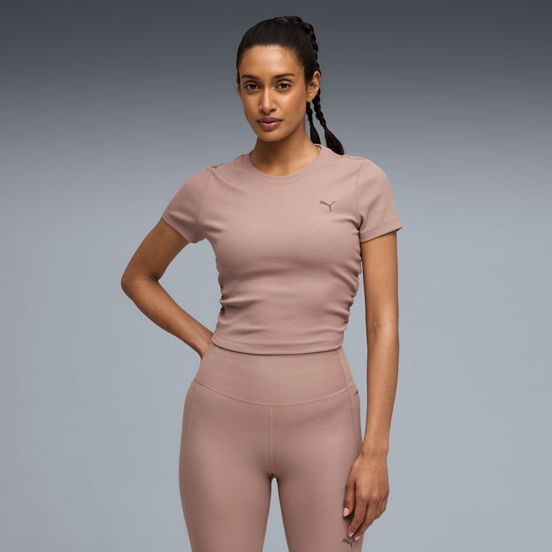 Cloudspun Ultra Soft Women's Ribbed Crop Training Tee - Image 3