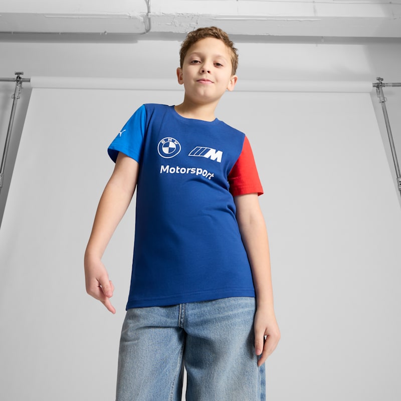 BMW M Motorsport Essentials Big Kids' Logo Tee - Image 2