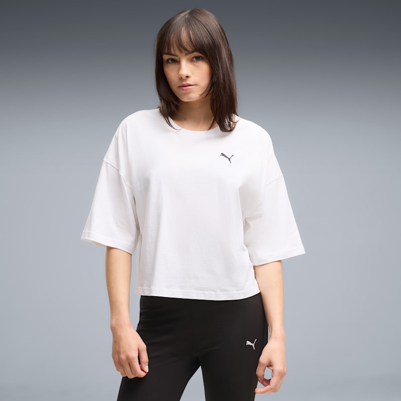 PUMA Wardrobe Essentials Women's Oversized Short Tee - Image 2