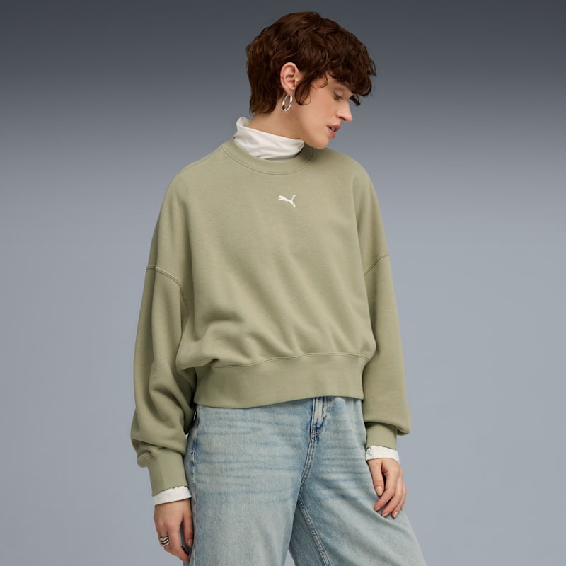 PUMA Wardrobe Essentials Women's Oversized Crew Neck Sweatshirt - Image 4