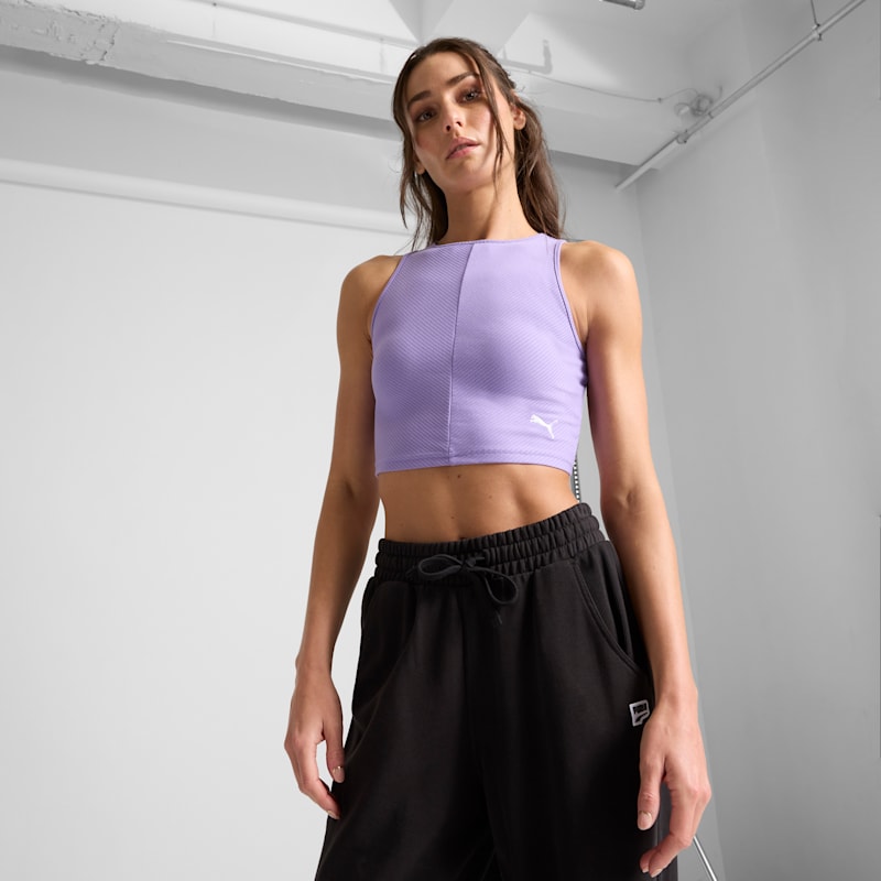 Wardrobe Essentials Women's Ribbed Crop Top - Image 3