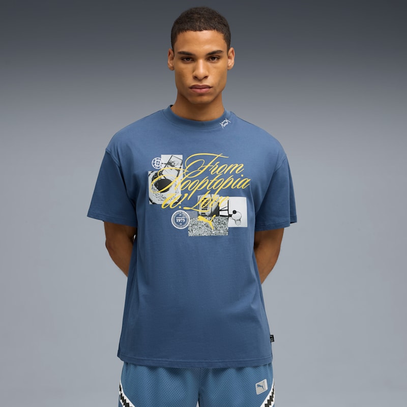 Hooptopia Men's Oversized Basketball Tee