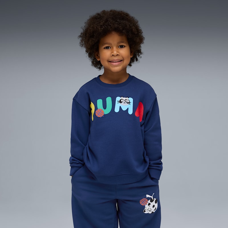 Sporty Cats Little Kids' Relaxed Sweatshirt - Image 2