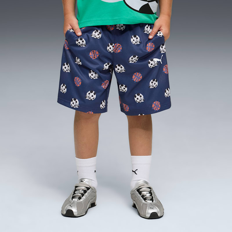 Sporty Cats Little Kids' Relaxed Patterned Shorts