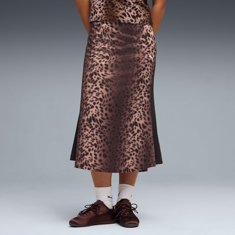 Leopard Luxe Women's T7 Midi Skirt