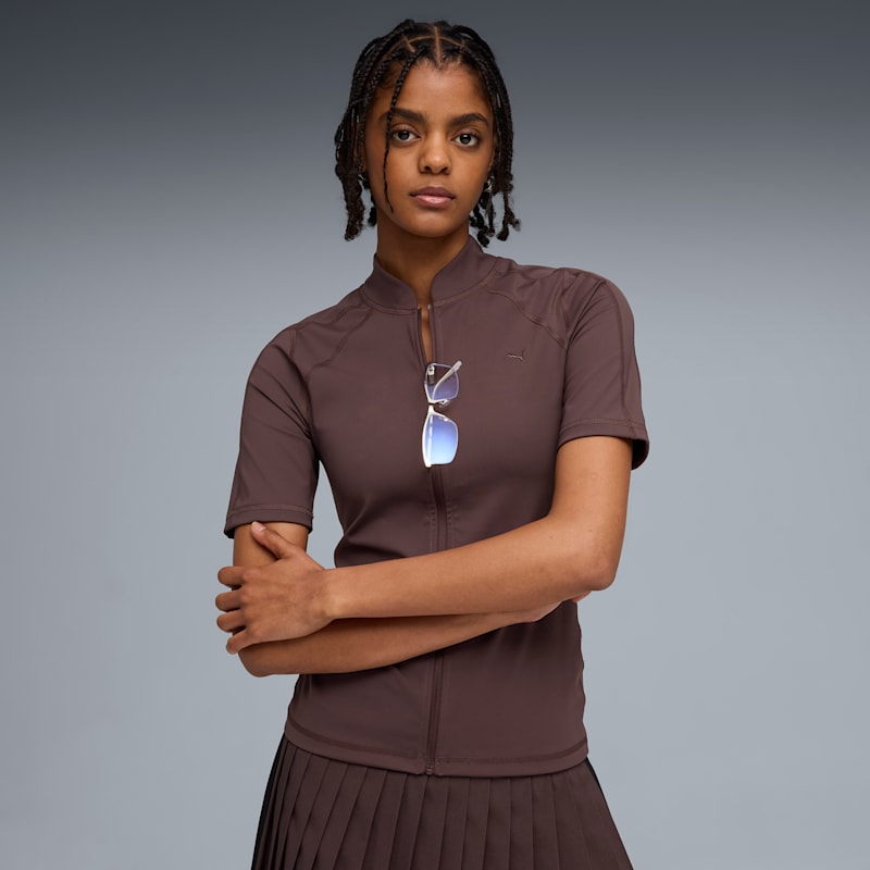 T7 Women's Zip-Front Top