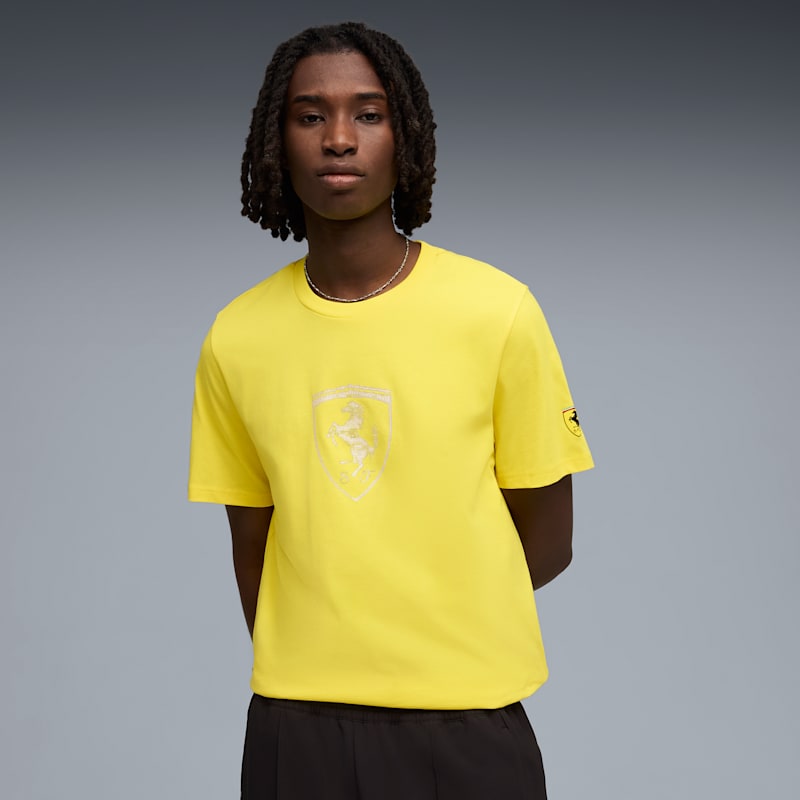 Scuderia Ferrari Men's Tonal Shield Tee - Image 2