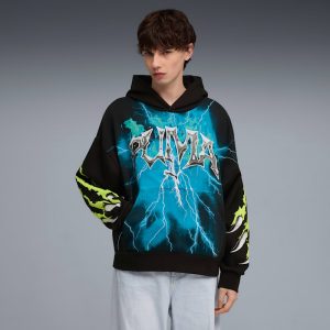 House of Graphics Men's Vintage Cat Boxy Hoodie