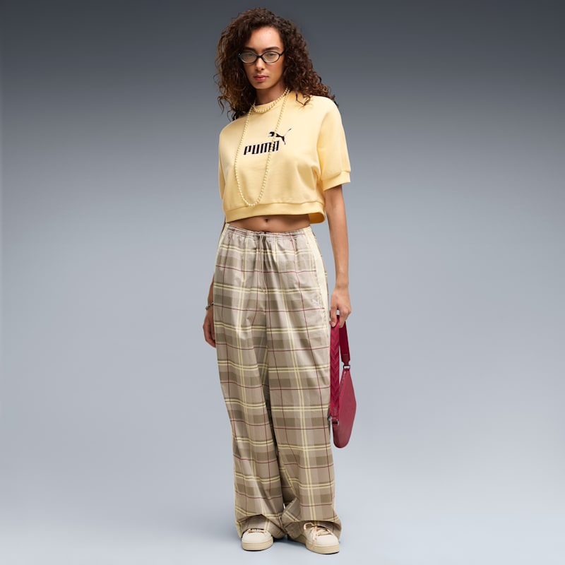 T7 Women's Relaxed Tartan Pants