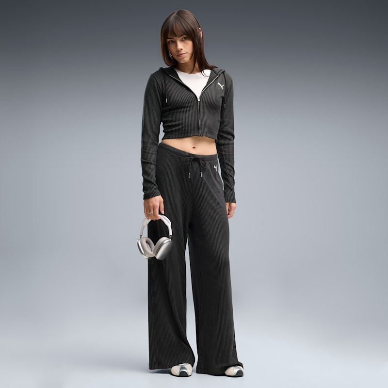 PUMA Essentials Women's Ribbed Wide Leg Pants