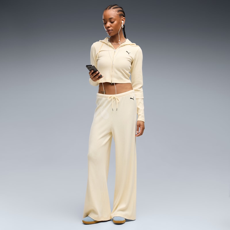 PUMA Essentials Women's Ribbed Wide Leg Pants - Image 4