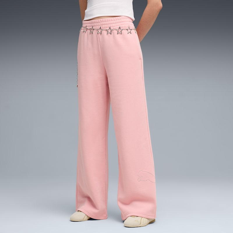 Bedazzled Women's High Waist, Wide Leg Pants - Image 2