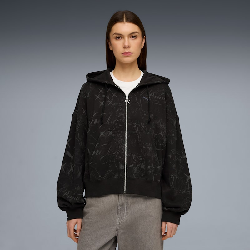Street Glam Women's Oversized Zip-Up Hoodie