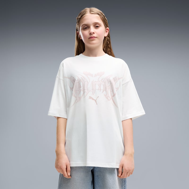 Midnight Shadow Big Kids' Oversized Graphic Tee