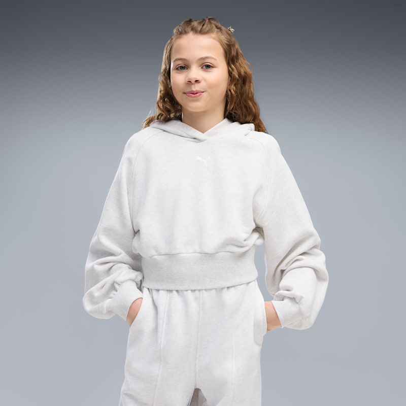 PUMA Essentials Big Kids' Cropped Balloon Sleeve Hoodie - Image 2