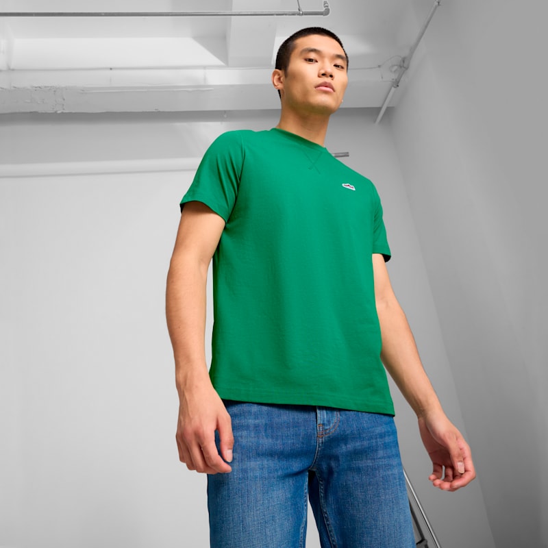 PUMA Wardrobe Essentials Suede Men's Tee - Image 5