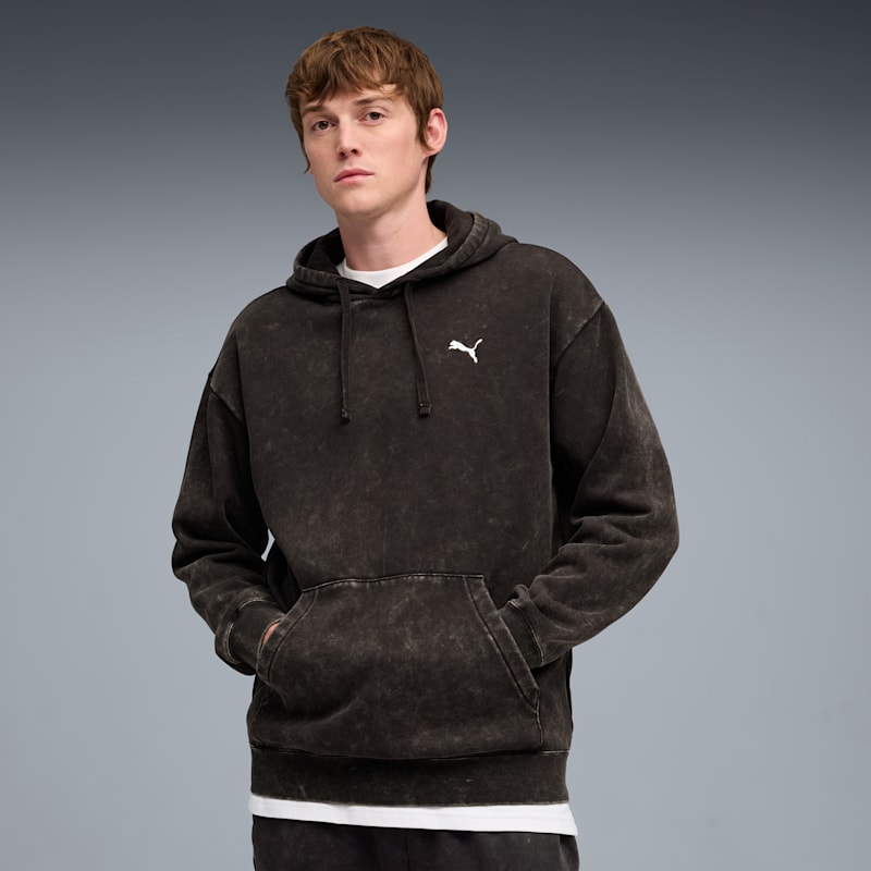 PUMA Elevated Essentials Acid Wash Men's Fleece Hoodie