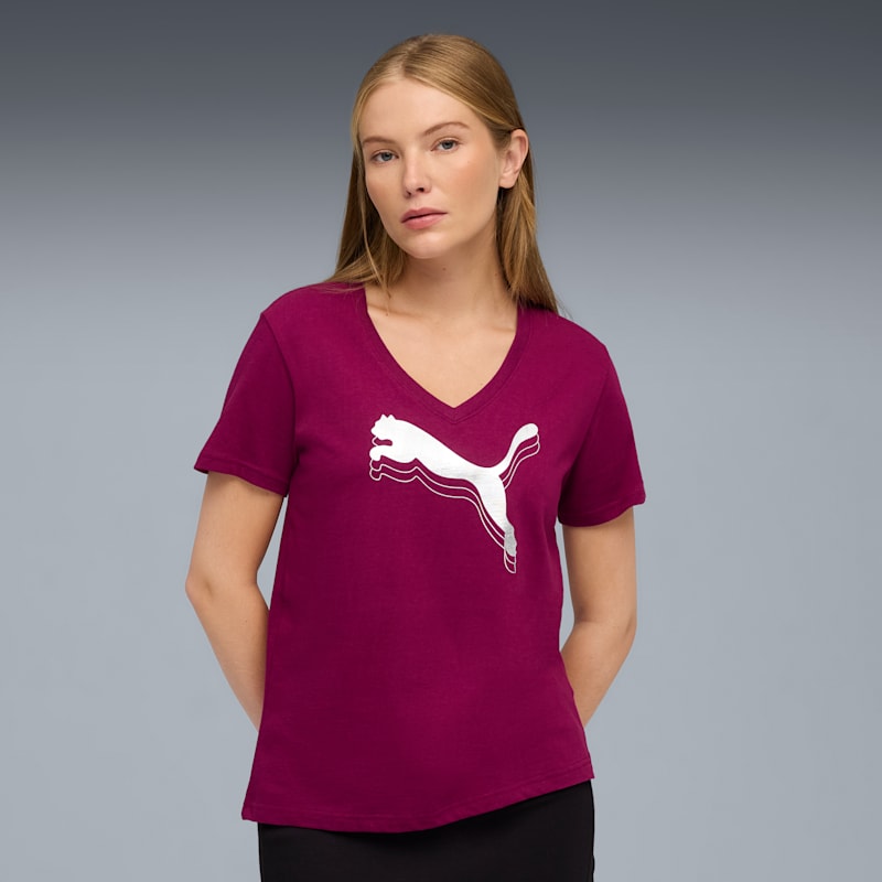 PUMA Essentials Metallic Women's V-Neck Tee - Image 3