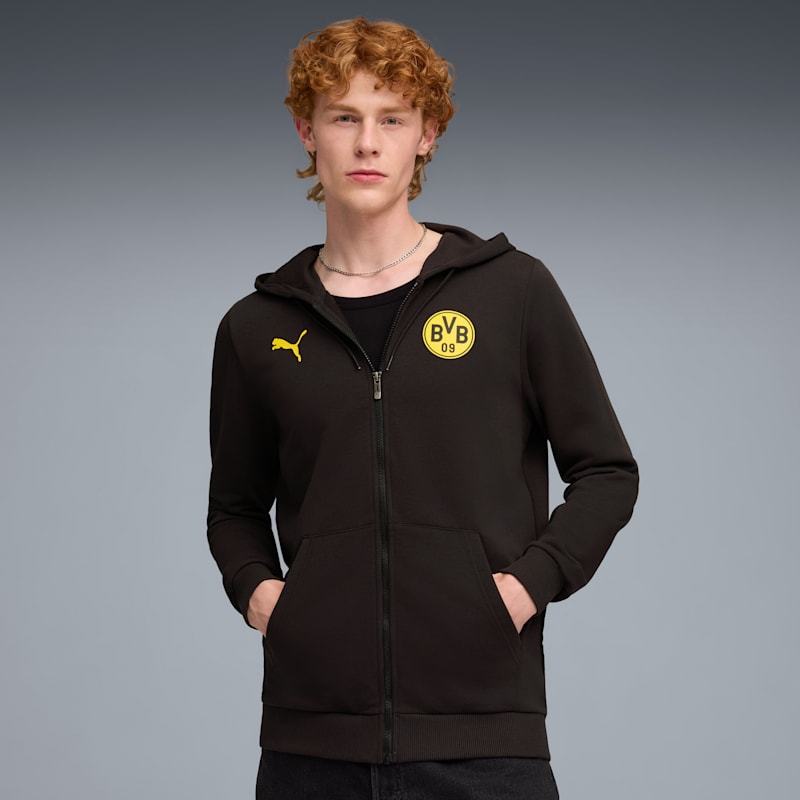 Borussia Dortmund Men's Zip-Up Soccer Sweat Jacket