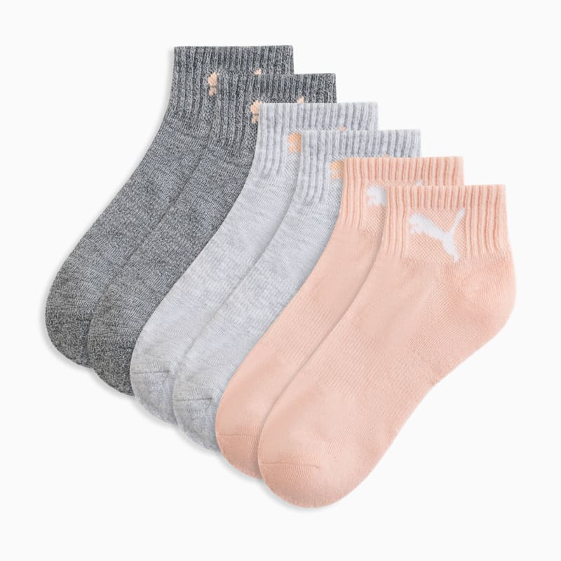 PUMA Big Kids' Half-Terry Quarter Crew Socks (3 Pairs) - Image 3