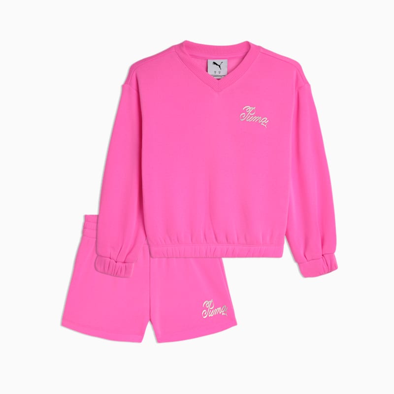 Matching Sets Toddlers' Fleece Sweatshirt and Shorts - Image 2