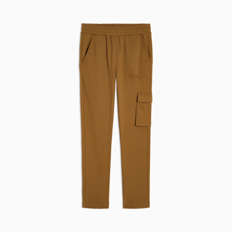 PUMA Essentials Embossed Big Kids' Fleece Cargo Joggers - Image 2