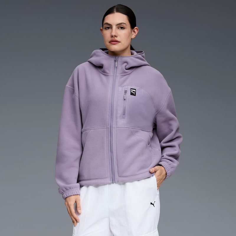 Polar Fleece Women's Hooded Fleece Jacket - Image 2